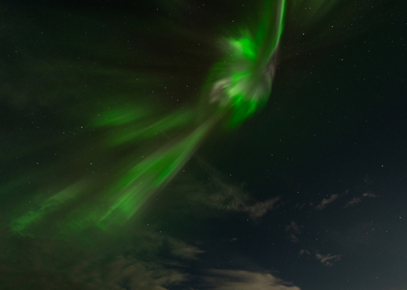 Aurora Borealis / Northern Lights corona in Iceland photographed by Adventure Photographer, Dailyn Matthews