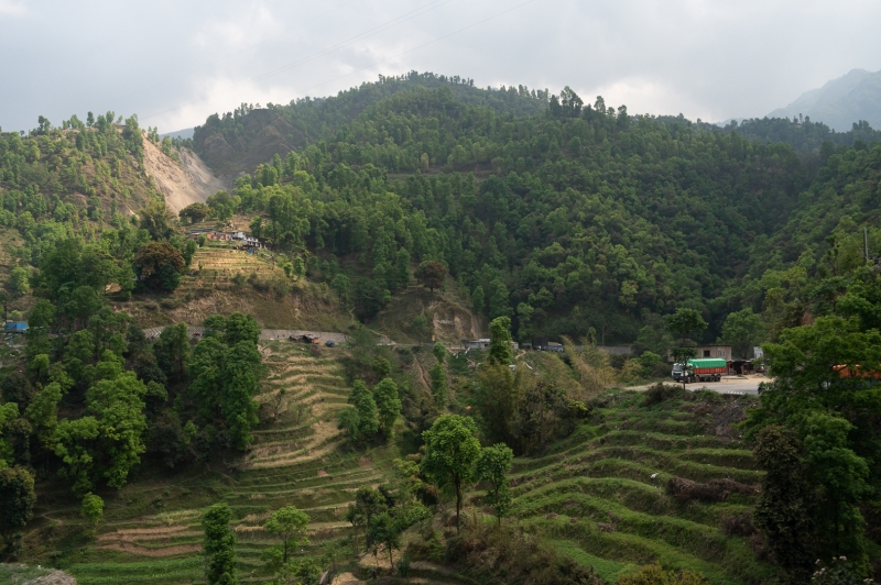 Terraced hillside in Nepal photographed by Adventure Photographer, Dailyn Matthews