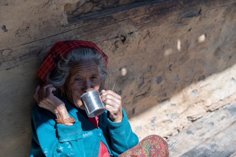 Nepali woman in the Himalayas, Nepal photographed by Adventure Photographer, Dailyn Matthews