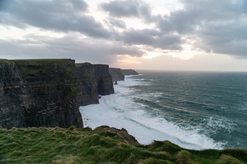 Cliffs of Moher meet the Atlantic Ocean in Gallway, Ireland photographed by Adventure Photographer, Dailyn Matthews
