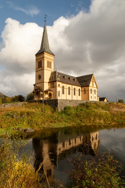 Cathedral of Vagan Kirke Lofotkatedralen in Norway photographed by Adventure Photographer, Dailyn Matthews