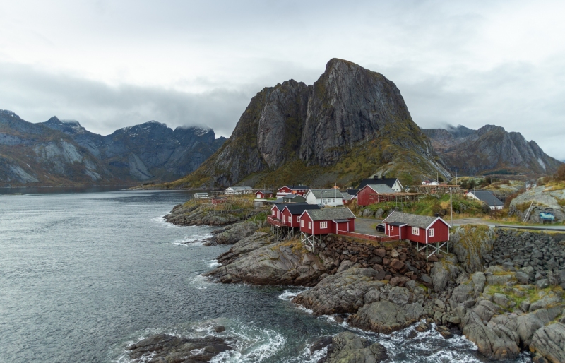 Fishing village in Hamnøy, Moskenesøya, Lofoten, Norway photographed  by Adventure Photographer, Dailyn Matthews