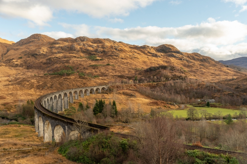 Glenfinnan Viaduct in near Loch Shiel in Scotland photographed by Adventure Photographer, Dailyn Matthews